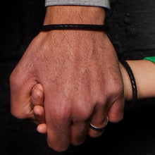 Load image into Gallery viewer, Daddy And Me Brown Leather Bracelets