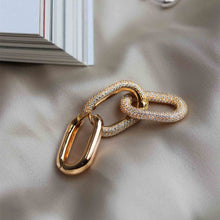 Load image into Gallery viewer, Earrings Capri Medio- 18K Gold Plated With White Zirconia