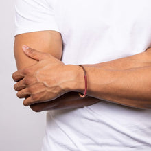 Load image into Gallery viewer, Thread Wrapped Brown Cord Bracelet