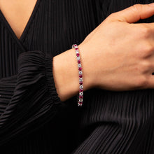 Load image into Gallery viewer, Ruby Red Colour Zirconia Tennis Bracelet
