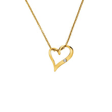 Load image into Gallery viewer, HD X Golden Edit Delicate Pointed Twist Heart Pendant