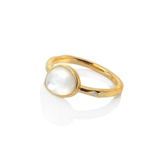 Load image into Gallery viewer, HD X Golden Edit Calm Mother Of Pearl Ring