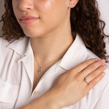 Load image into Gallery viewer, Dusky Pink Zirconia Pavé Necklace