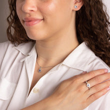 Load image into Gallery viewer, Dusky Blue Zirconia Pavé necklace
