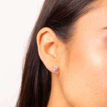 Load image into Gallery viewer, Four Claw Set 0.75ct Solitaire Stud Earrings