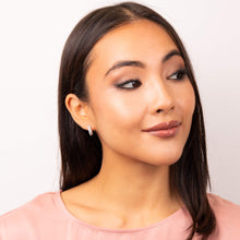 Load image into Gallery viewer, Double Row 3/4 Hoop Earrings