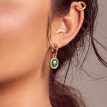 Load image into Gallery viewer, HD X Golden Edit Revive Malachite Earrings