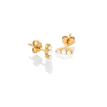 Load image into Gallery viewer, HD X Golden Edit Calm Mother Of Pearl Stud Earrings