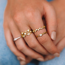 Load image into Gallery viewer, HDXGEM Tender Solitaire Ring - Yellow Gold Plate
