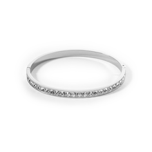 Load image into Gallery viewer, Bangle Stainless Steel & Crystals Silver Crystal
