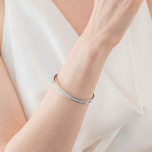 Load image into Gallery viewer, Bangle Stainless Steel & Crystals Silver Crystal