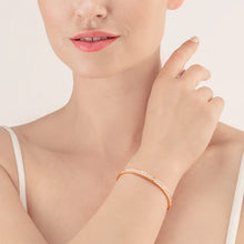 Load image into Gallery viewer, Bangle Stainless Steel & Crystals Rose Gold Crystal