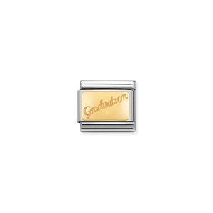 Composable Classic Link Graduation Plate In Bonded Yellow Gold