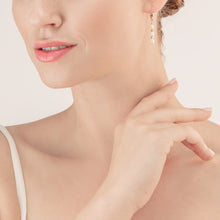 Load image into Gallery viewer, Earrings Cube Trilogy & Oval Freshwater Pearls