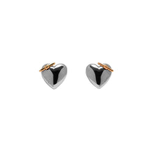 Load image into Gallery viewer, Classic Knot Heart Silver Stud Earrings
