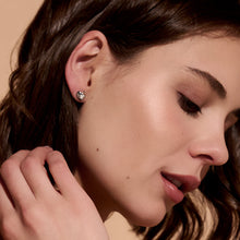 Load image into Gallery viewer, Classic Knot Heart Silver Stud Earrings