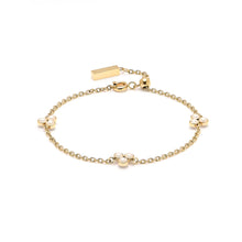 Load image into Gallery viewer, Classic Pearl Cluster Gold Bracelet