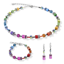 Load image into Gallery viewer, GeoCUBE® Necklace Multicolour Rainbow