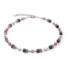 Load image into Gallery viewer, GeoCUBE® Iconic Precious Onyx Necklace Silver-Amethyst