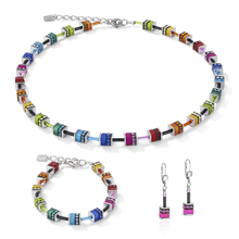 Load image into Gallery viewer, GeoCUBE® Necklace Classic Polaris & Rhinestone Multicolour