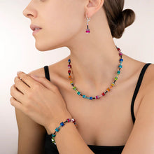 Load image into Gallery viewer, GeoCUBE® Earrings Classic Polaris & Rhinestone Multicolour
