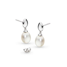 Load image into Gallery viewer, Pebble Pearl Droplet Earrings