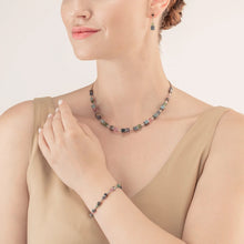 Load image into Gallery viewer, Cube Story Colour Couple Earrings Hematite Vintage