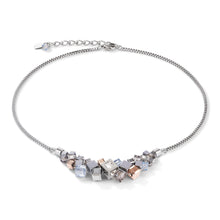 Load image into Gallery viewer, Necklace GeoCUBE® Cluster Silver-Rose Gold