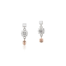 Load image into Gallery viewer, Earrings GeoCUBE® Cluster Silver-Rose Gold