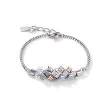 Load image into Gallery viewer, Bracelet GeoCUBE® Cluster Silver-Rose Gold