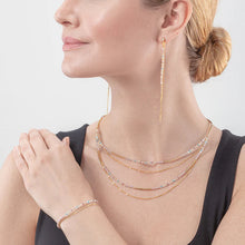 Load image into Gallery viewer, Waterfall Delicate Earrings Gold Multicolour Pastel Romantic
