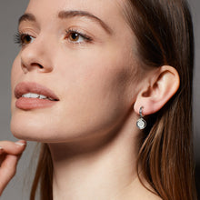 Load image into Gallery viewer, Revival Eclipse Lux CZ Spinning Semi Hoop Drop Earrings