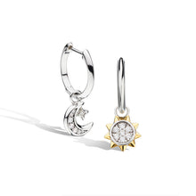 Load image into Gallery viewer, Revival Céleste Sun & Crescent Moon Hoop Earrings