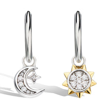 Load image into Gallery viewer, Revival Céleste Sun & Crescent Moon Hoop Earrings
