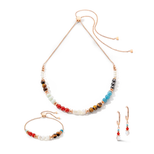 Load image into Gallery viewer, Harmony Precious &amp; Slider Closure Bracelet Multicolour Boho
