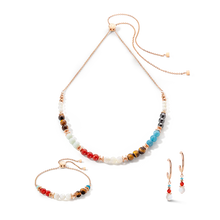 Load image into Gallery viewer, Harmony Precious & Slider Closure Earrings Multicolour Boho