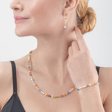 Load image into Gallery viewer, Summer Breeze & Slider Closure Necklace Gold Multicolour Spring