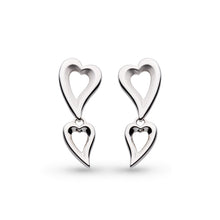 Load image into Gallery viewer, Desire Love Story Heart Duo Drop Earrings