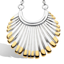 Load image into Gallery viewer, Essence Radiance Golden Fan Chandelier Drop Earrings