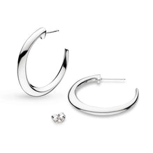 Load image into Gallery viewer, Bevel Cirque Grande Hoop Earrings