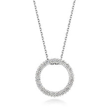 Load image into Gallery viewer, Open Circle Pendant With Cubic Zirconia