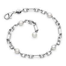 Load image into Gallery viewer, Revival Astoria Figaro Pearl Chain Link Bracelet