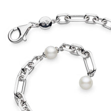 Load image into Gallery viewer, Revival Astoria Figaro Pearl Chain Link Bracelet