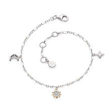 Load image into Gallery viewer, Céleste Golden Petite Charm Figaro Bracelet
