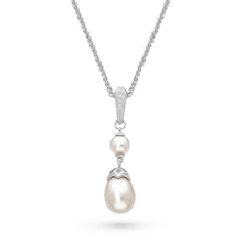 Load image into Gallery viewer, Astoria Glitz Twin Pearl Necklace