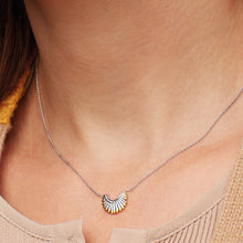 Load image into Gallery viewer, Essence Radiance Golden Small Fan Necklace