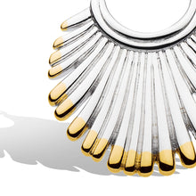 Load image into Gallery viewer, Essence Radiance Golden Fan Chandelier Necklace
