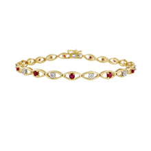 Load image into Gallery viewer, Ruby And Diamond Bracelet