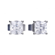 Load image into Gallery viewer, Princess Cut CZ Stud Earrings