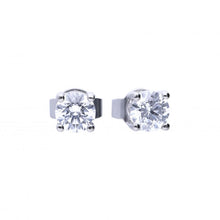 Load image into Gallery viewer, Four Claw Set 0.50ct Solitaire Stud Earrings